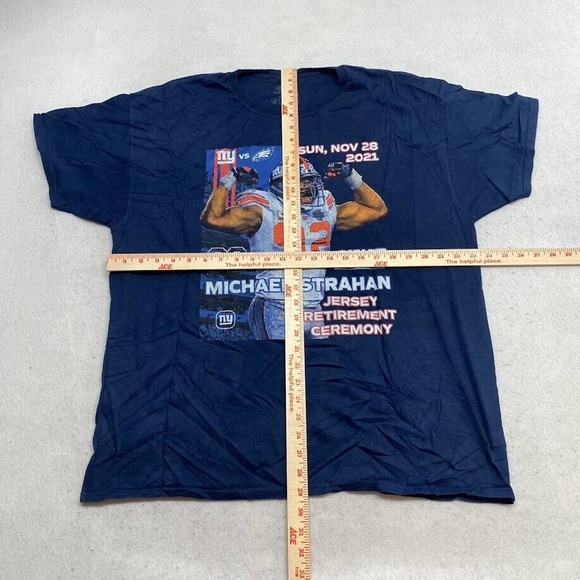 Michael Strahan Jersey Retirement Graphic Tee Thrifted Vintage Style Size XL - Picture 3 of 7